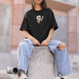 Tiny Skeleton Oversized T-Shirt